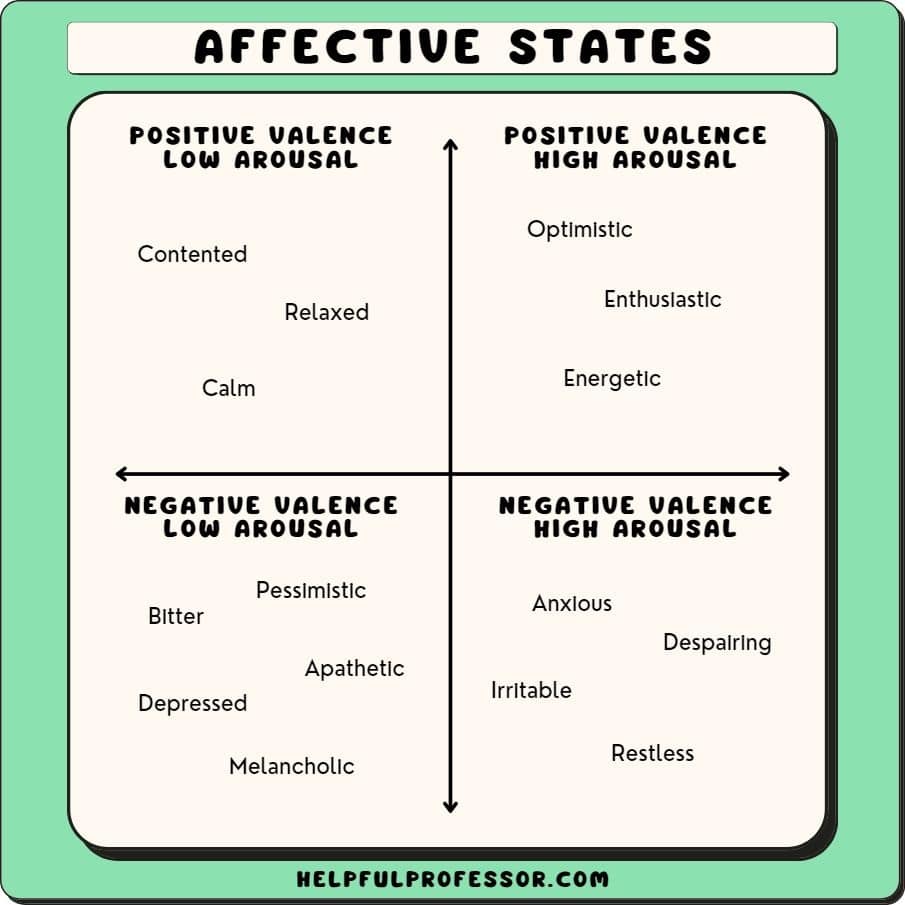 examples of affective states, explained below