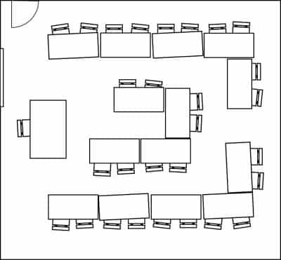 classroom layout double u