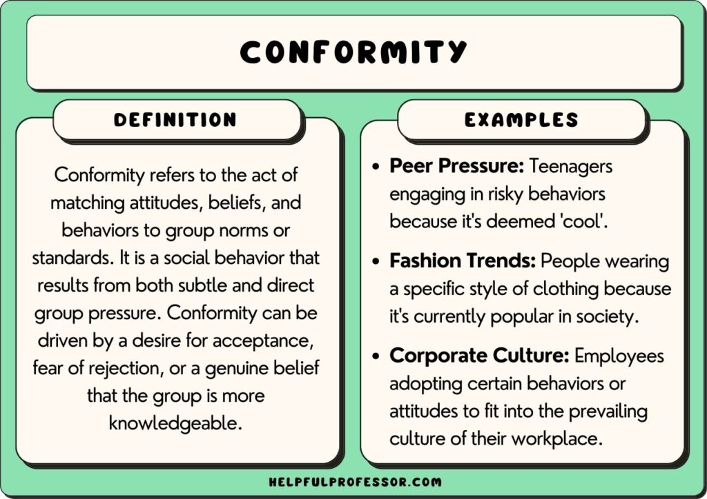 conformity examples and definition, explained below