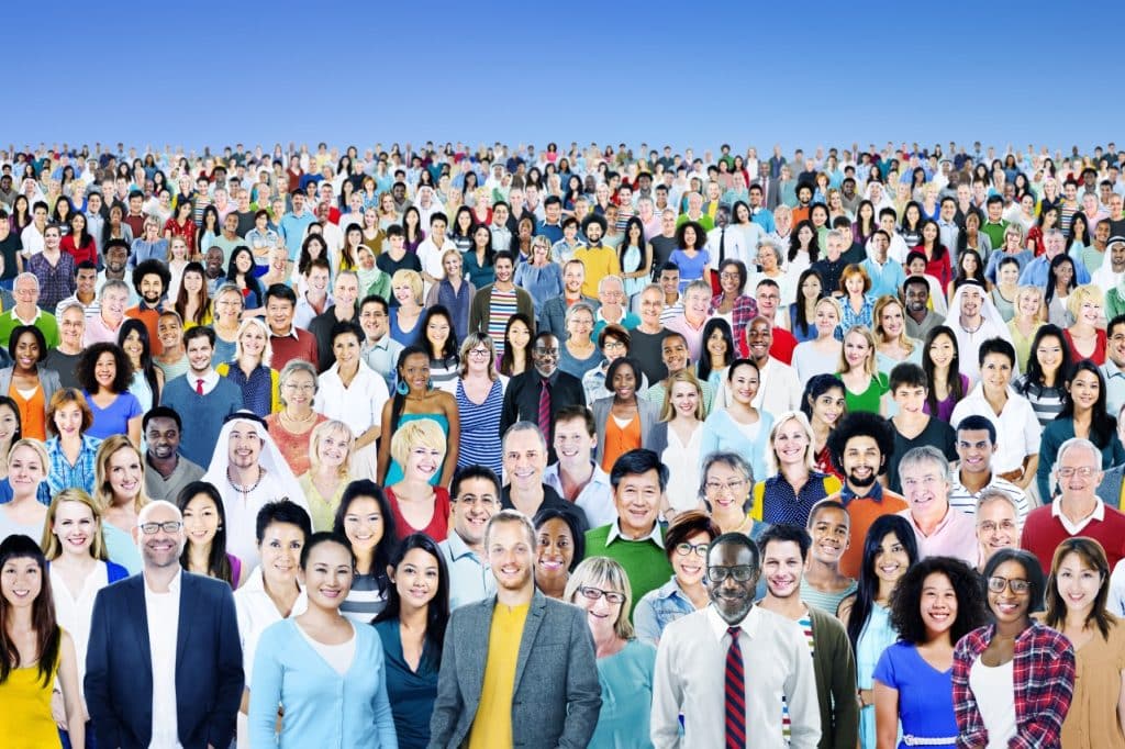 a diverse crowd of people