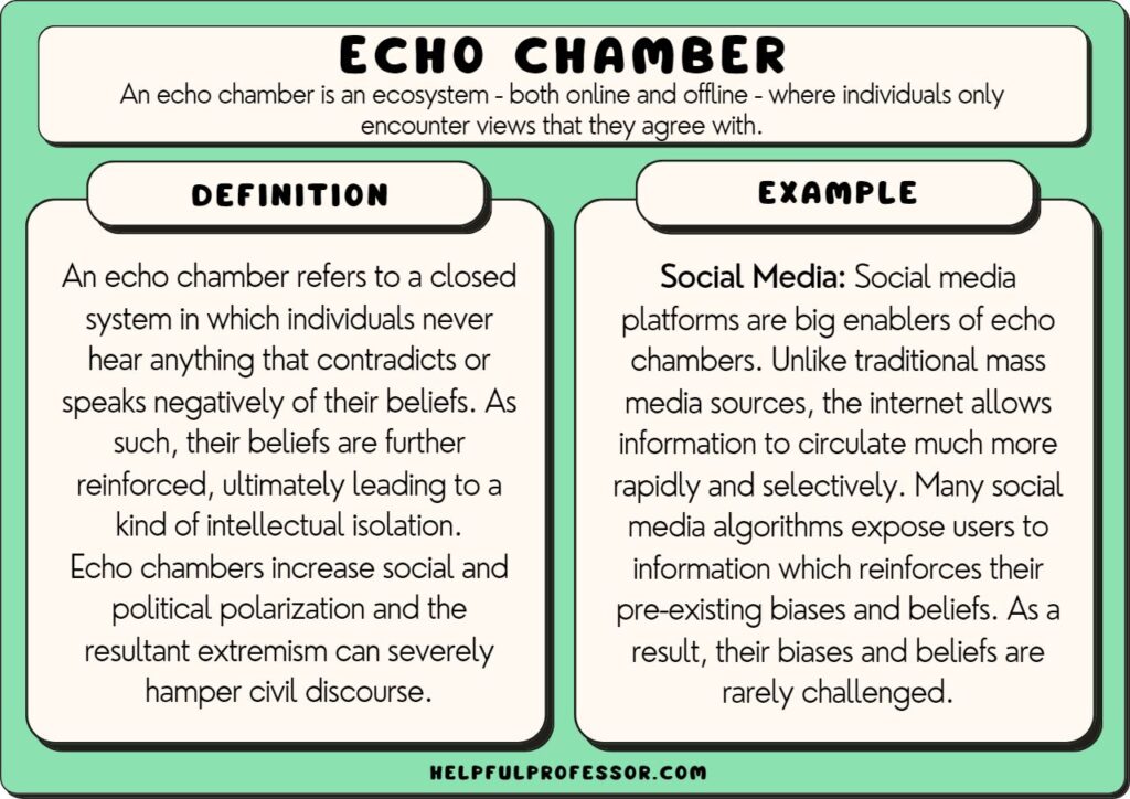 echo chamber example and definition, explained below
