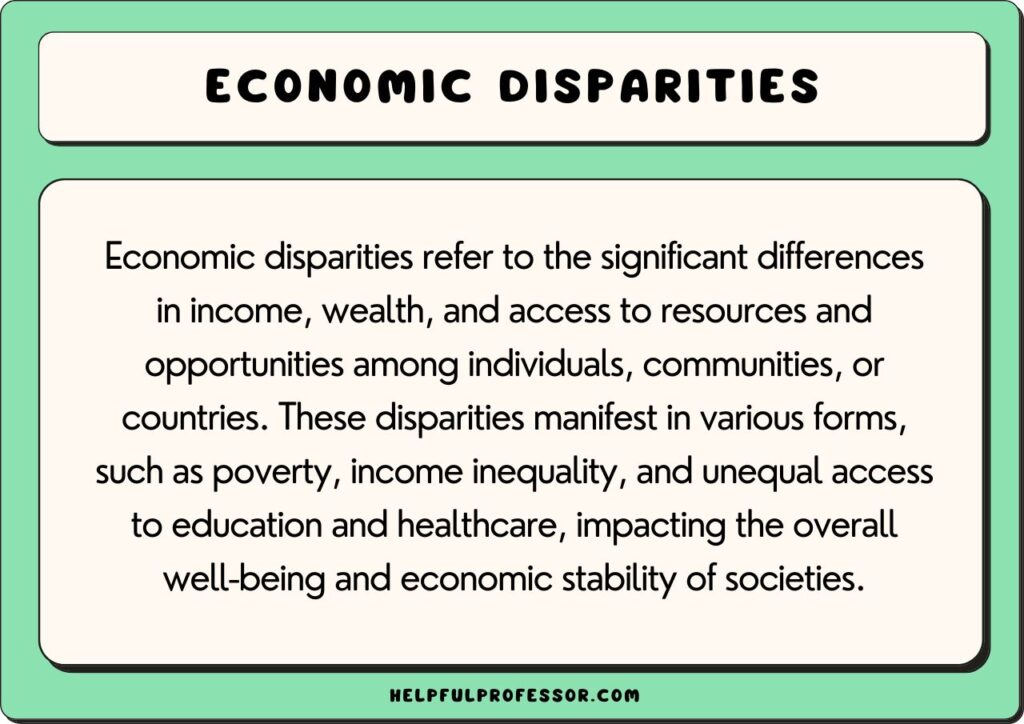 Economic disparities definition