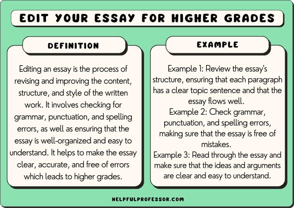 Edit your Essay For higher grades