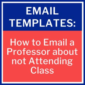 how to email a professor about not attending class