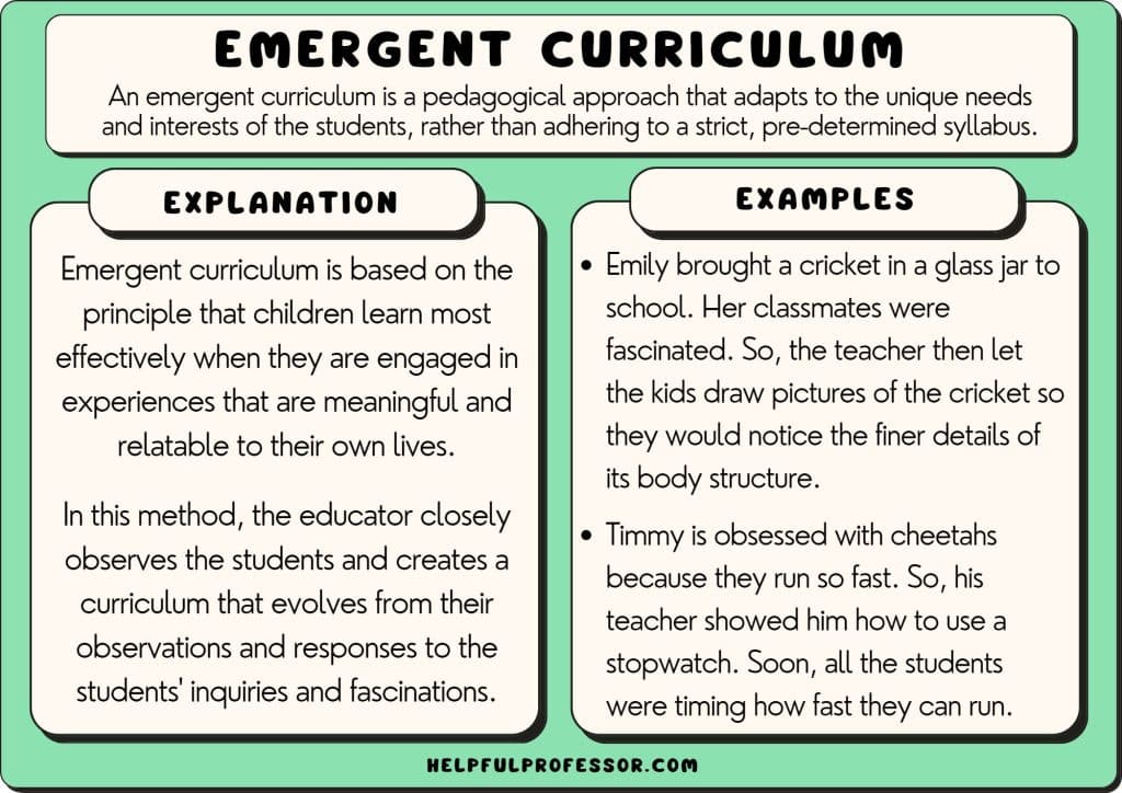 emergent curriculum examples and explanation
