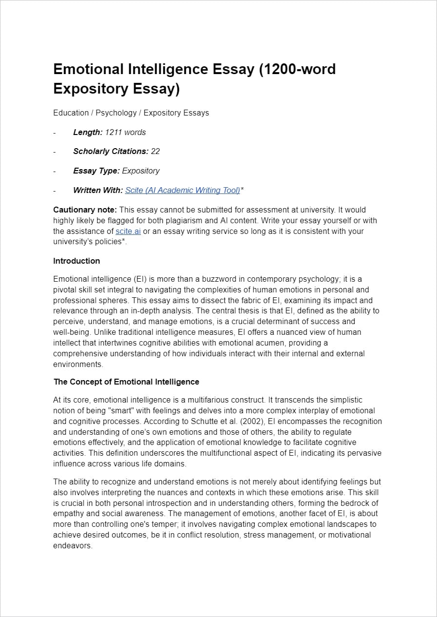 emotional intelligence essay