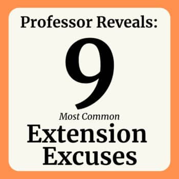 Reasons to ask for an extension