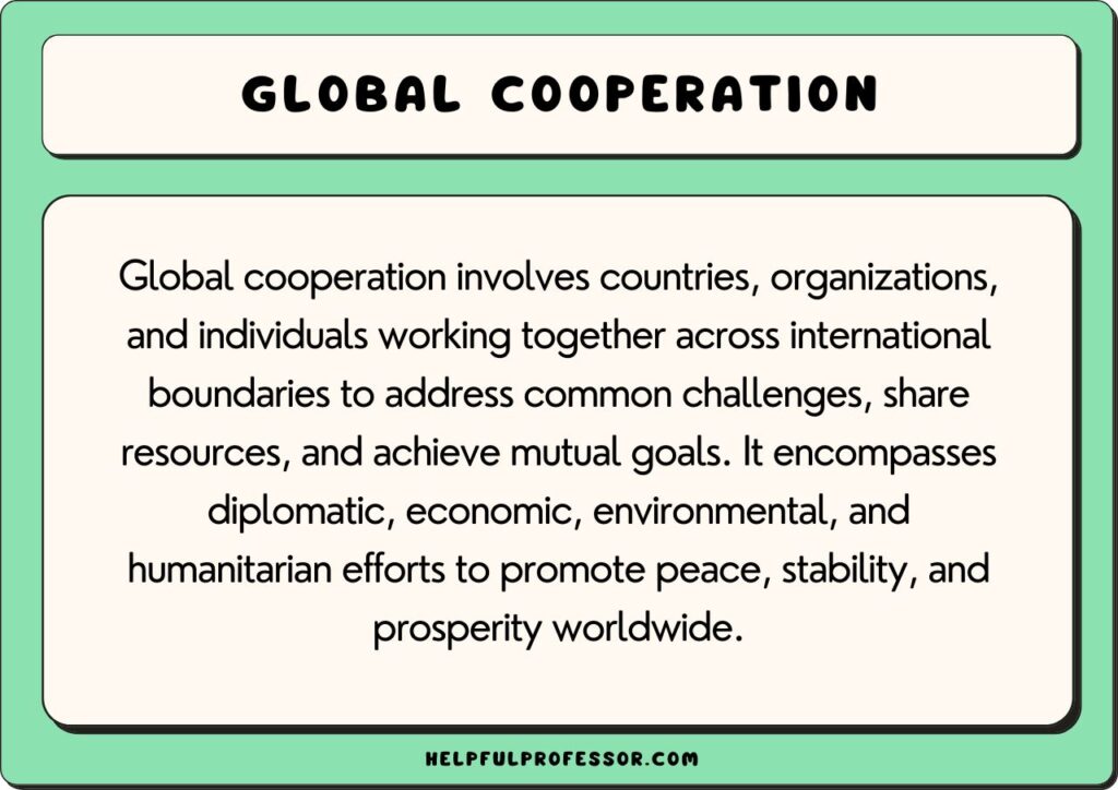 Global cooperation definition