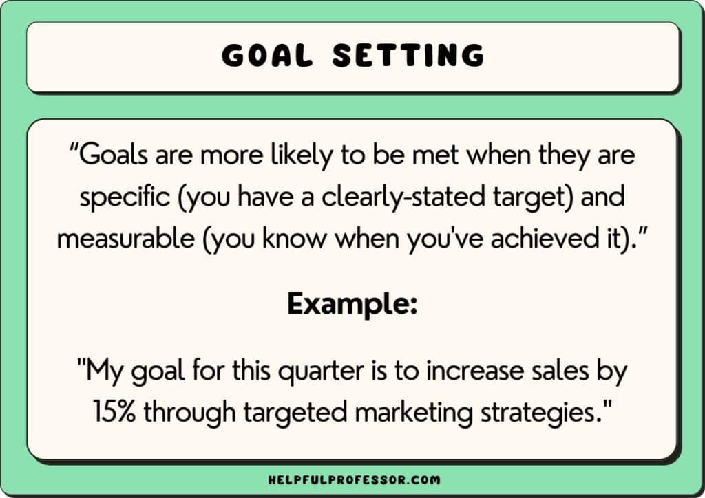 goal setting example and definition