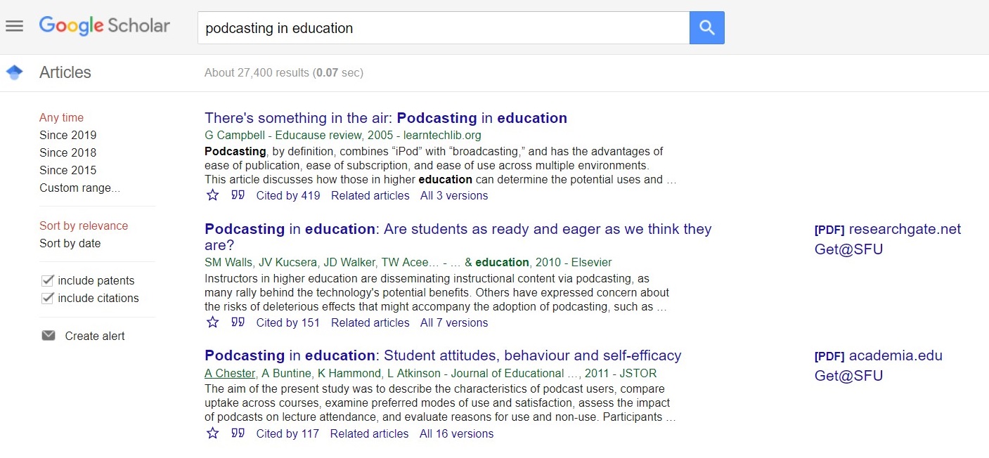 How to use google scholar