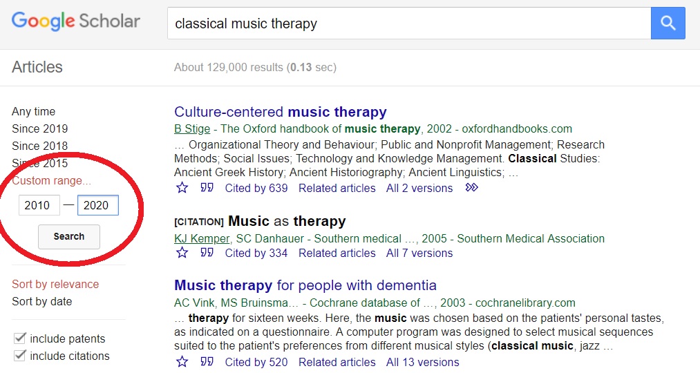 How to use google scholar