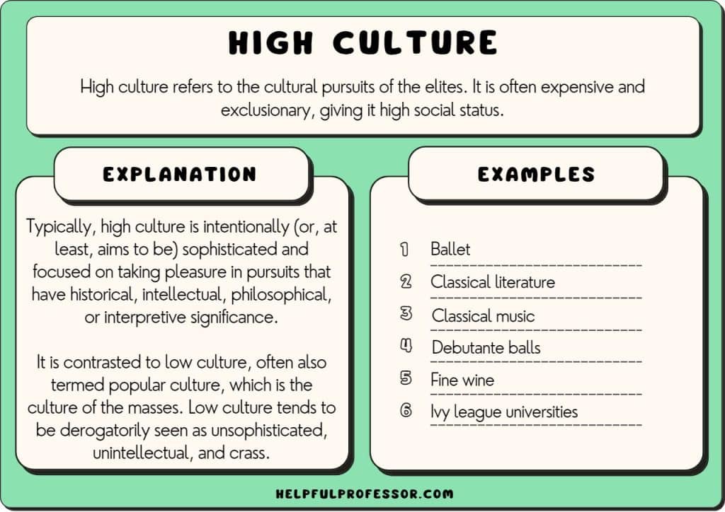 high culture definition examples