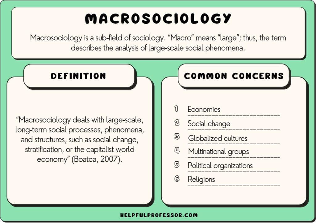 macrosociology definition examples