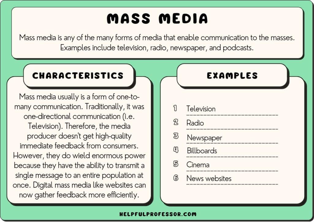 mass media examples definition