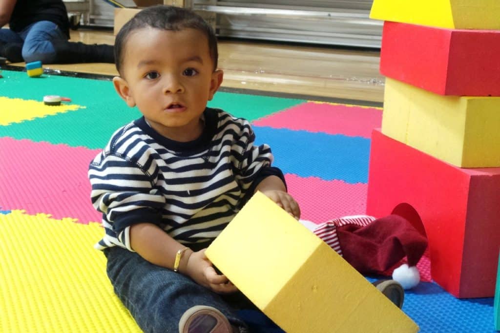 a child demonstrating Object Permanence