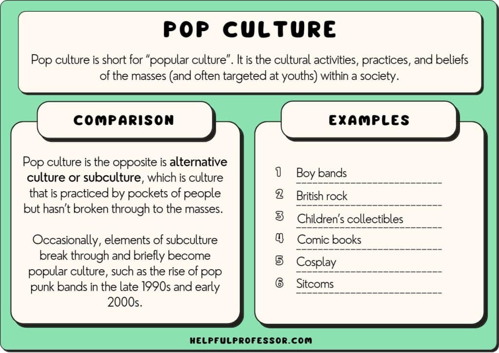 pop culture examples definition