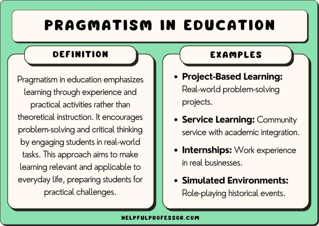 pragmatism in education