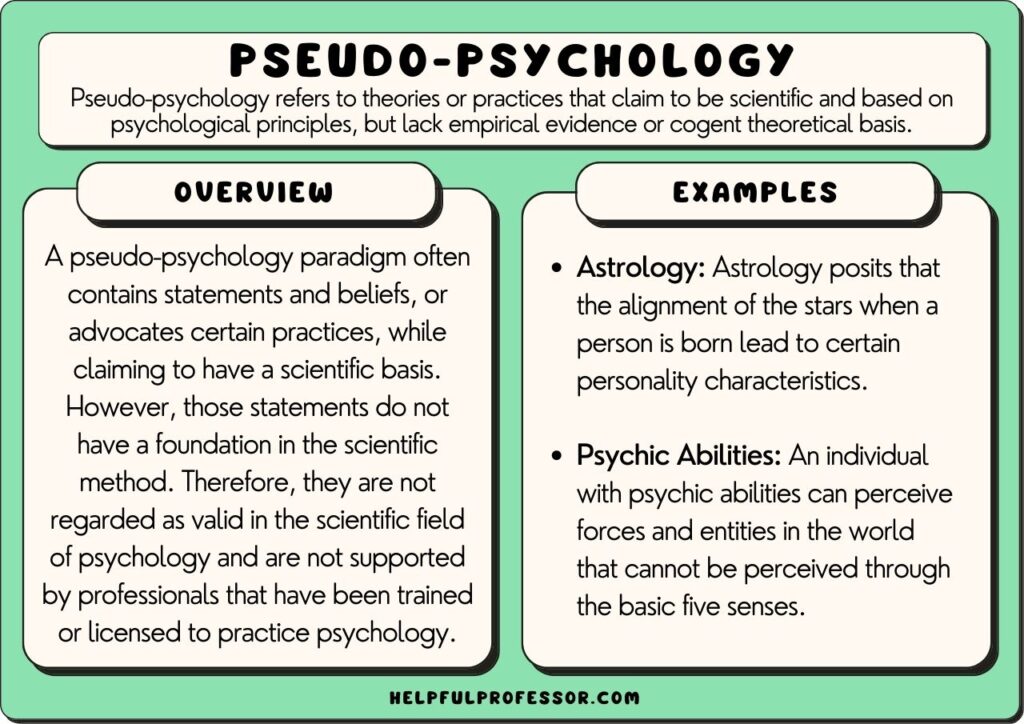 pseudo-psychology examples and definition, explained below