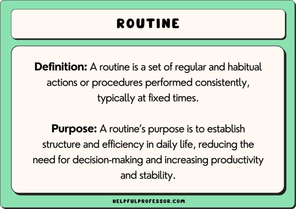 routine definition and purpose