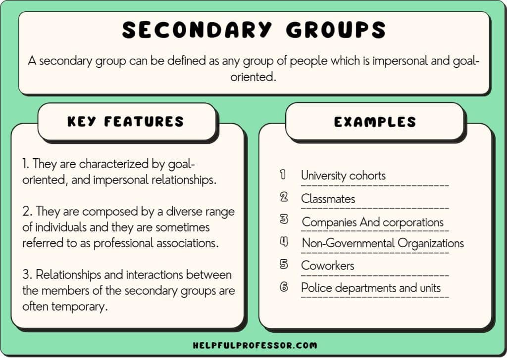 secondary groups definition examples