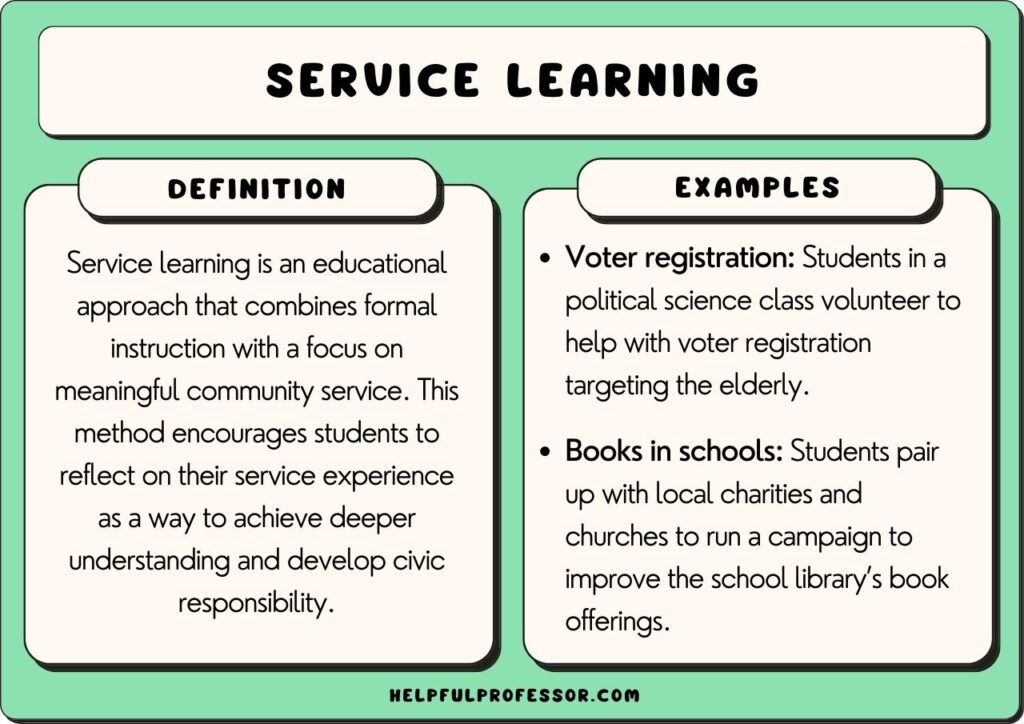 service learning examples and definition, explained below