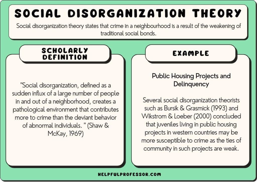 social disorganization theory definition example