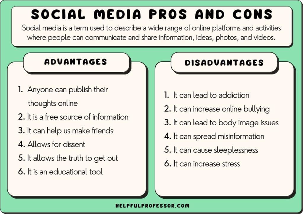 social media pros and cons