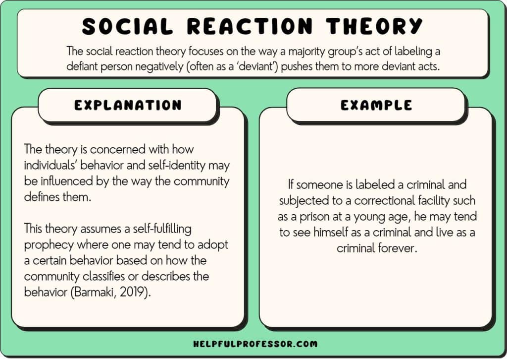 social reaction theory definition example