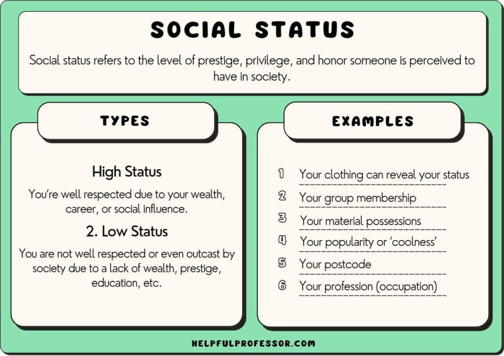 social status definition types examples
