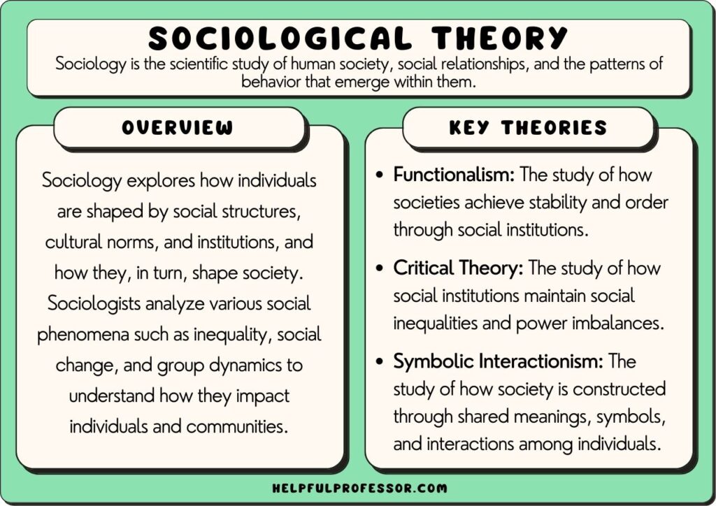 sociology theory examples and definition, explained below