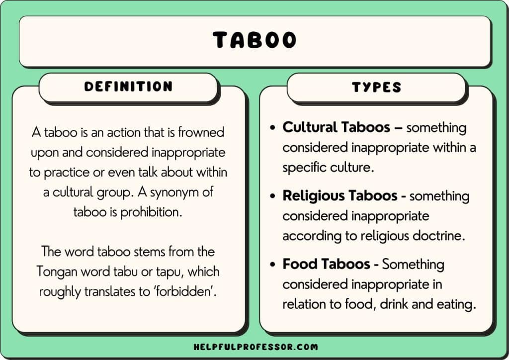 taboo definition and examples