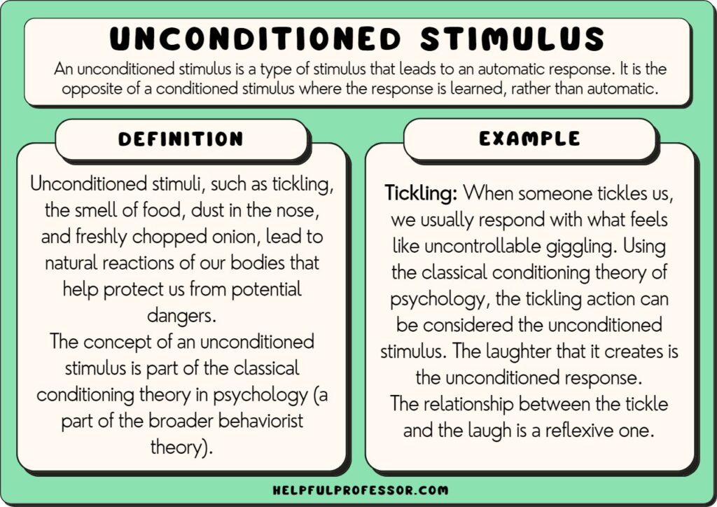 unconditioned stimulus example and definition, explained below