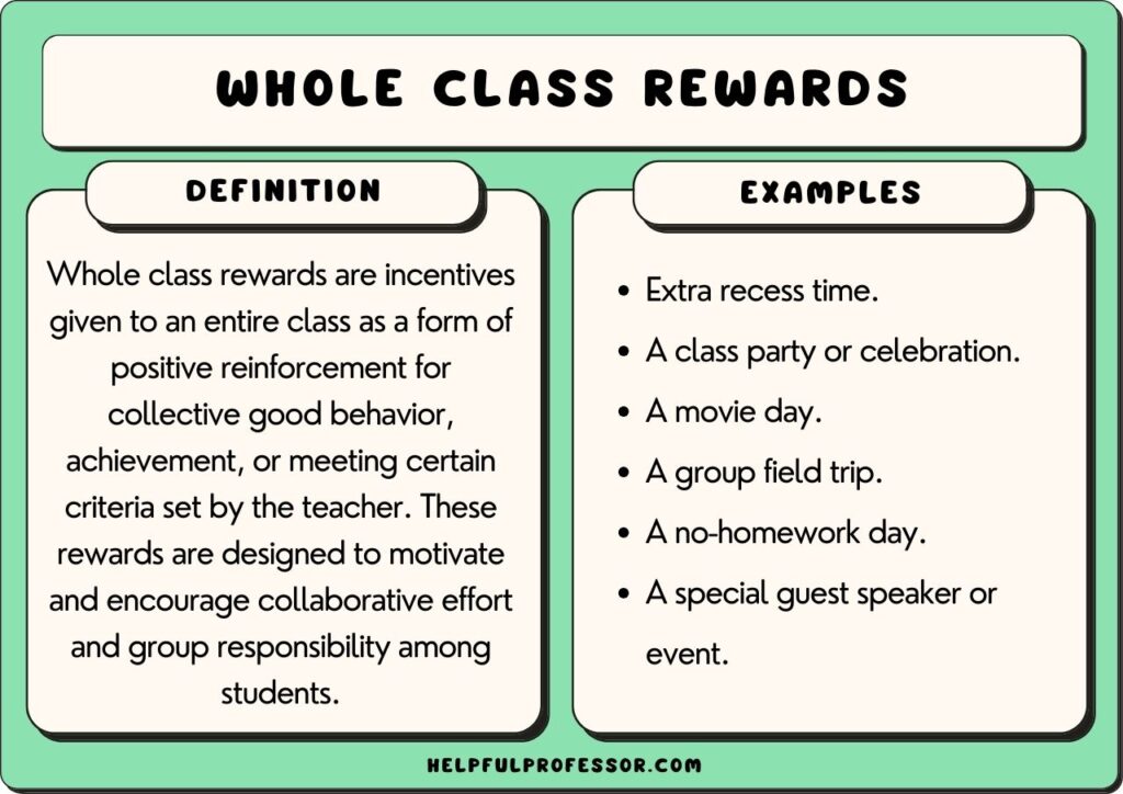 whole class rewards definition and examples, explained below