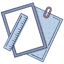 a graphic of a notepad and ruler
