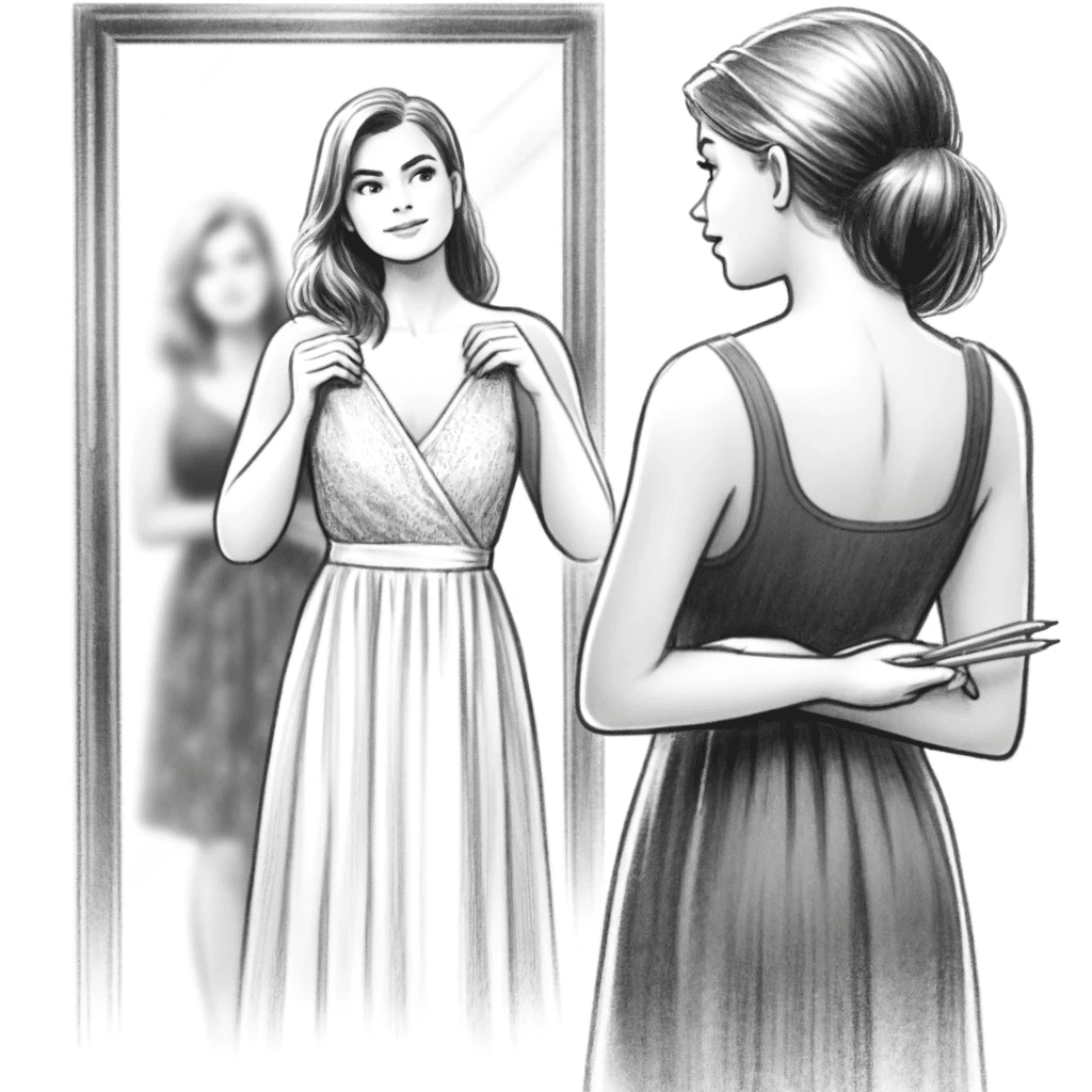 a sketch to illustrate the concept described beside this image