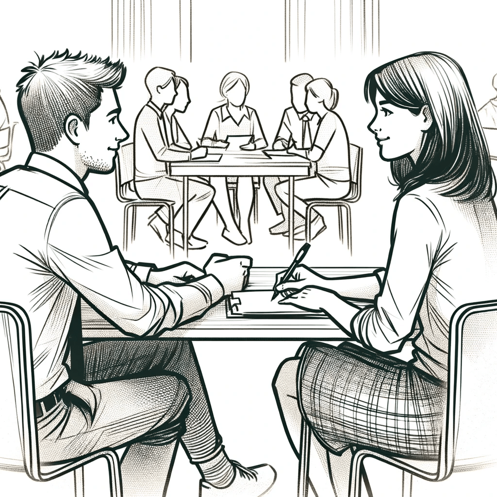 parents having a conversation