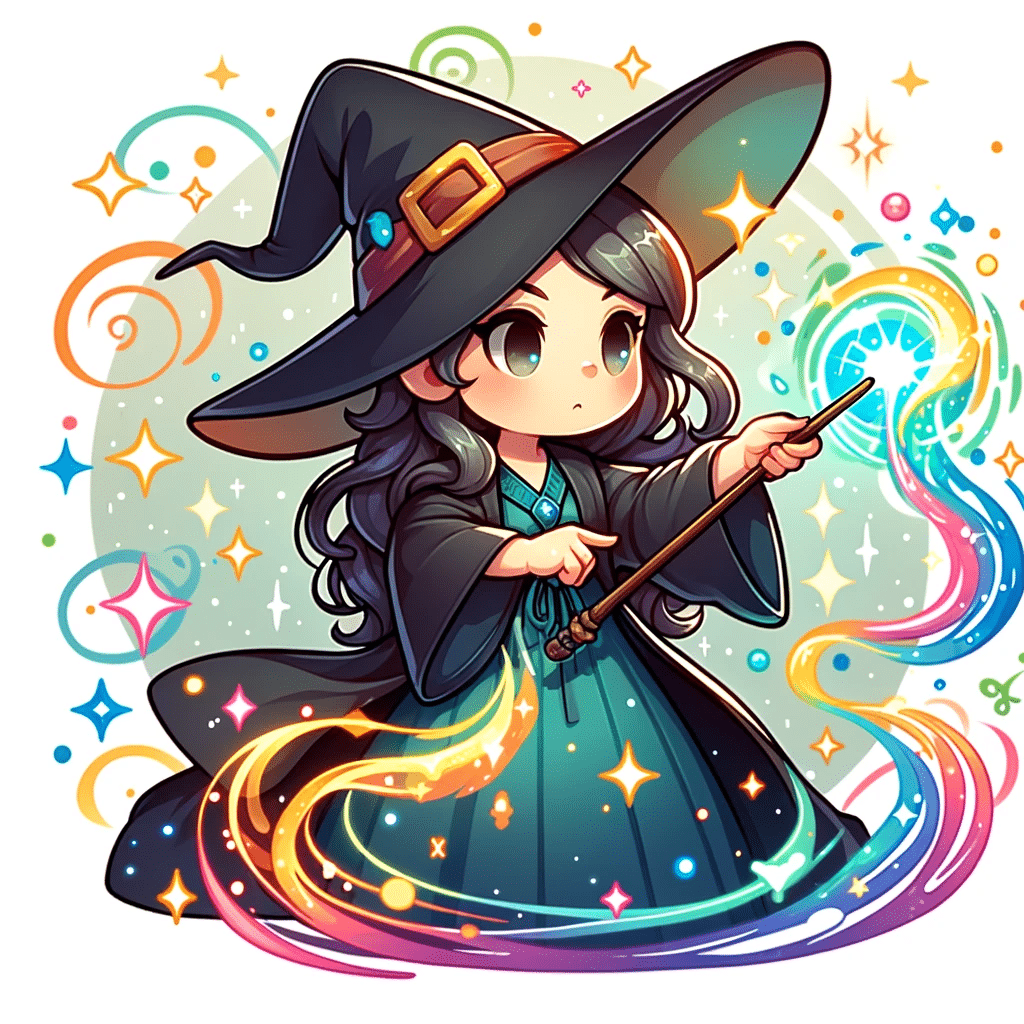 a witch casting a spell