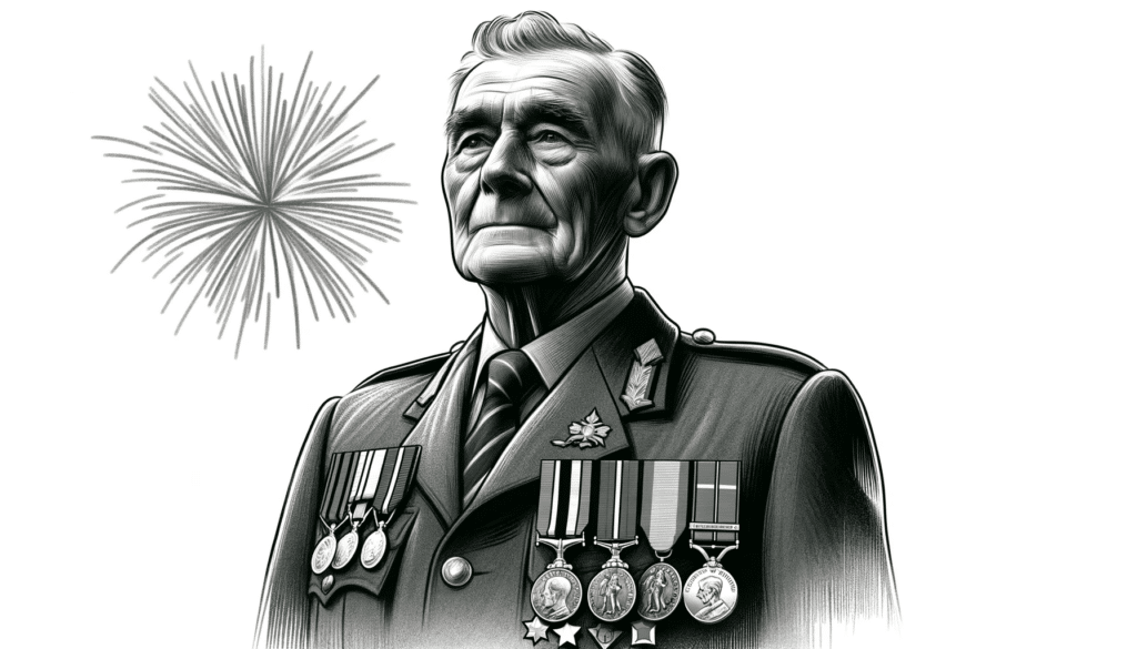 veteran and fireworks