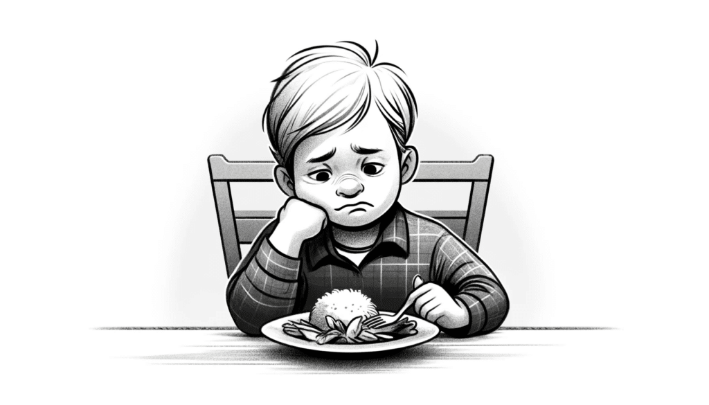 boy doesn't want to eat