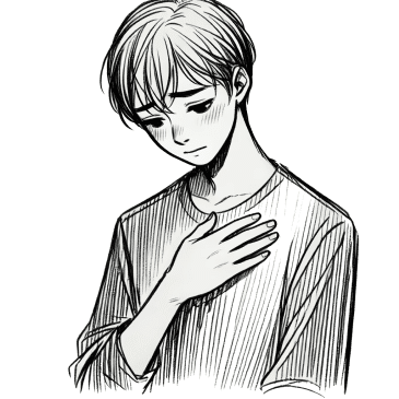 person expressing pity