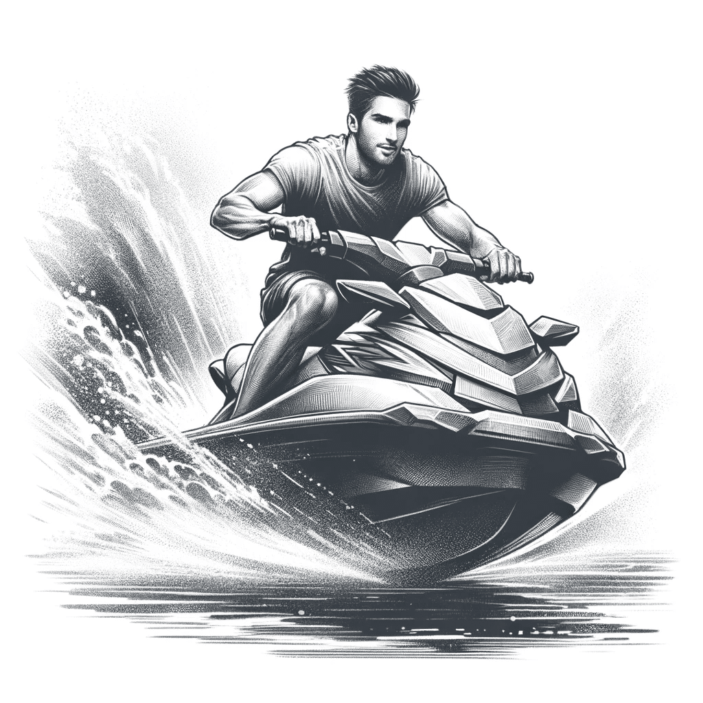 a man waterskiing