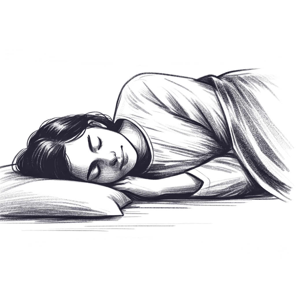 a woman sleeping