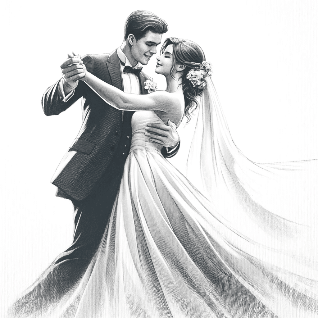 husband and wife dancing