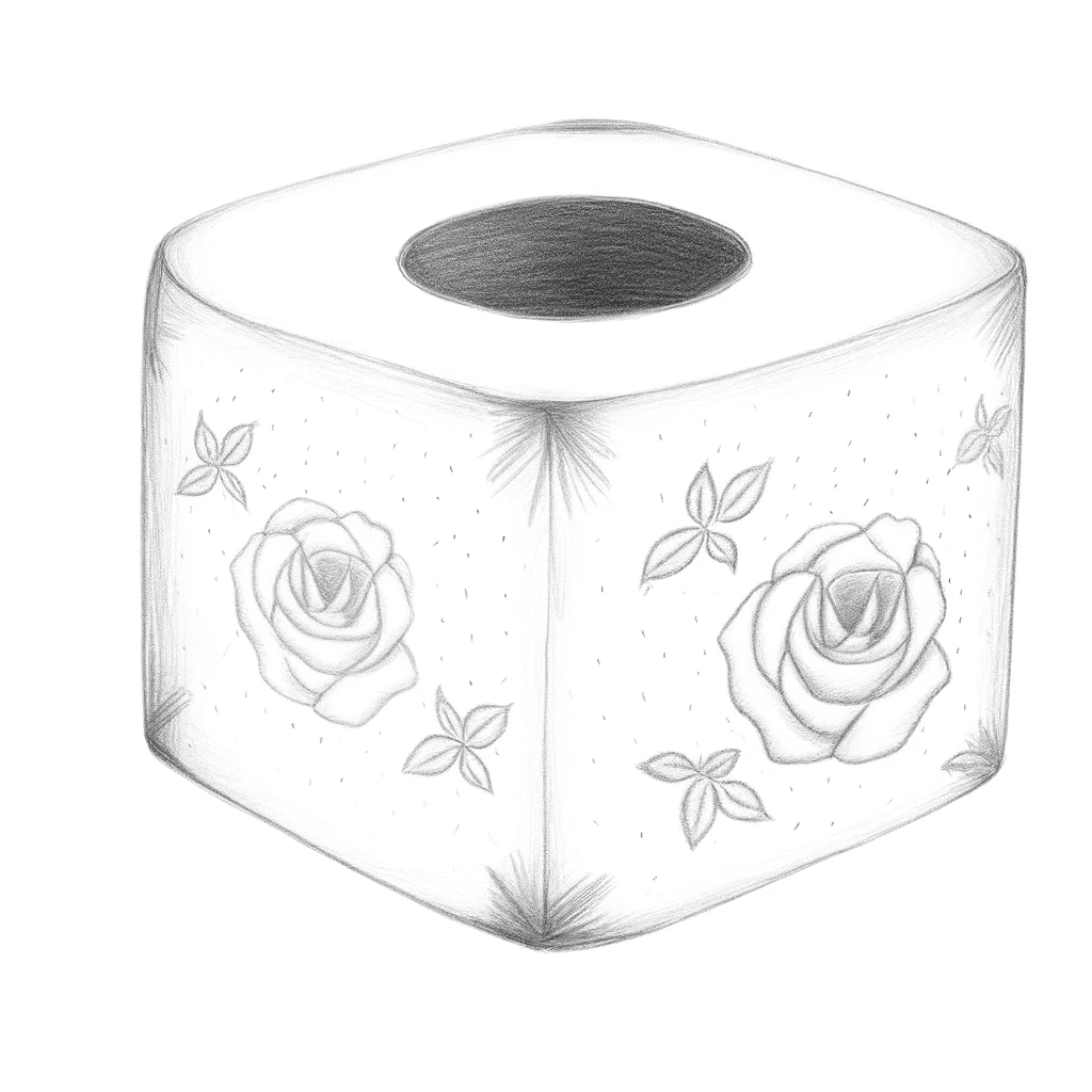 decorated toilet paper