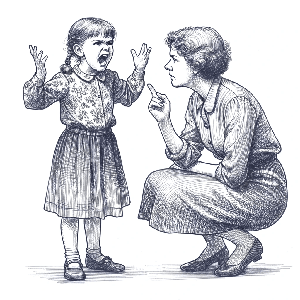 a toddler having a tantrum