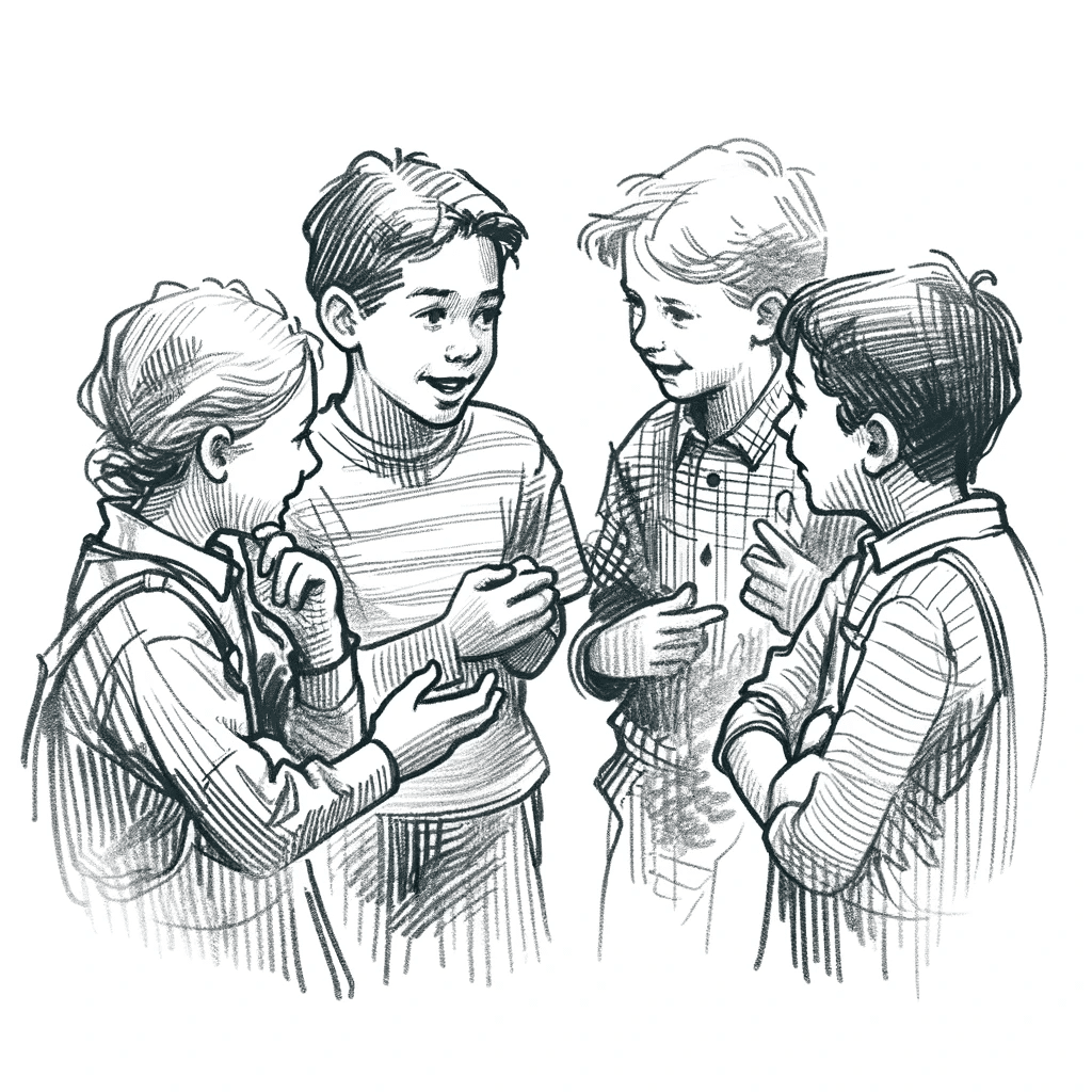 children in conversation