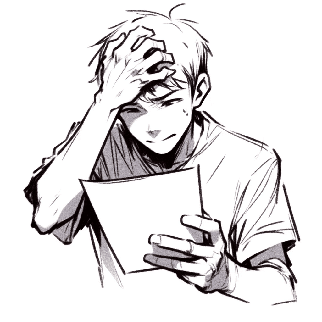 frustrated looking at an assignment essay grade