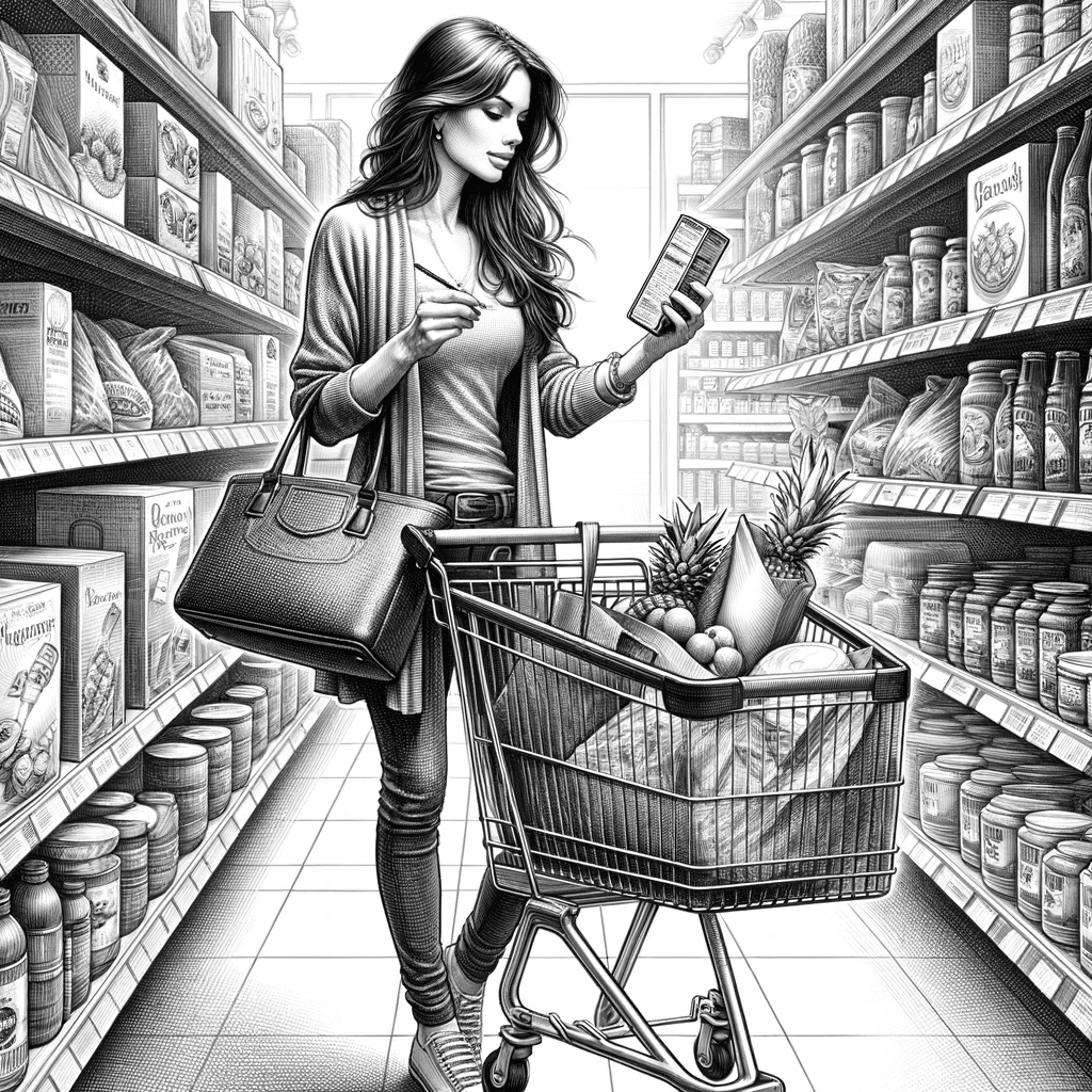 a woman shopping