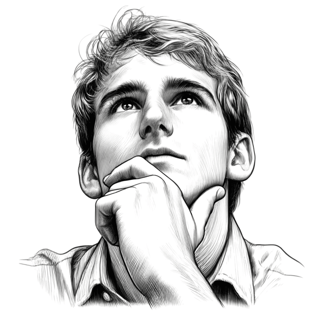 a person trying to remember something