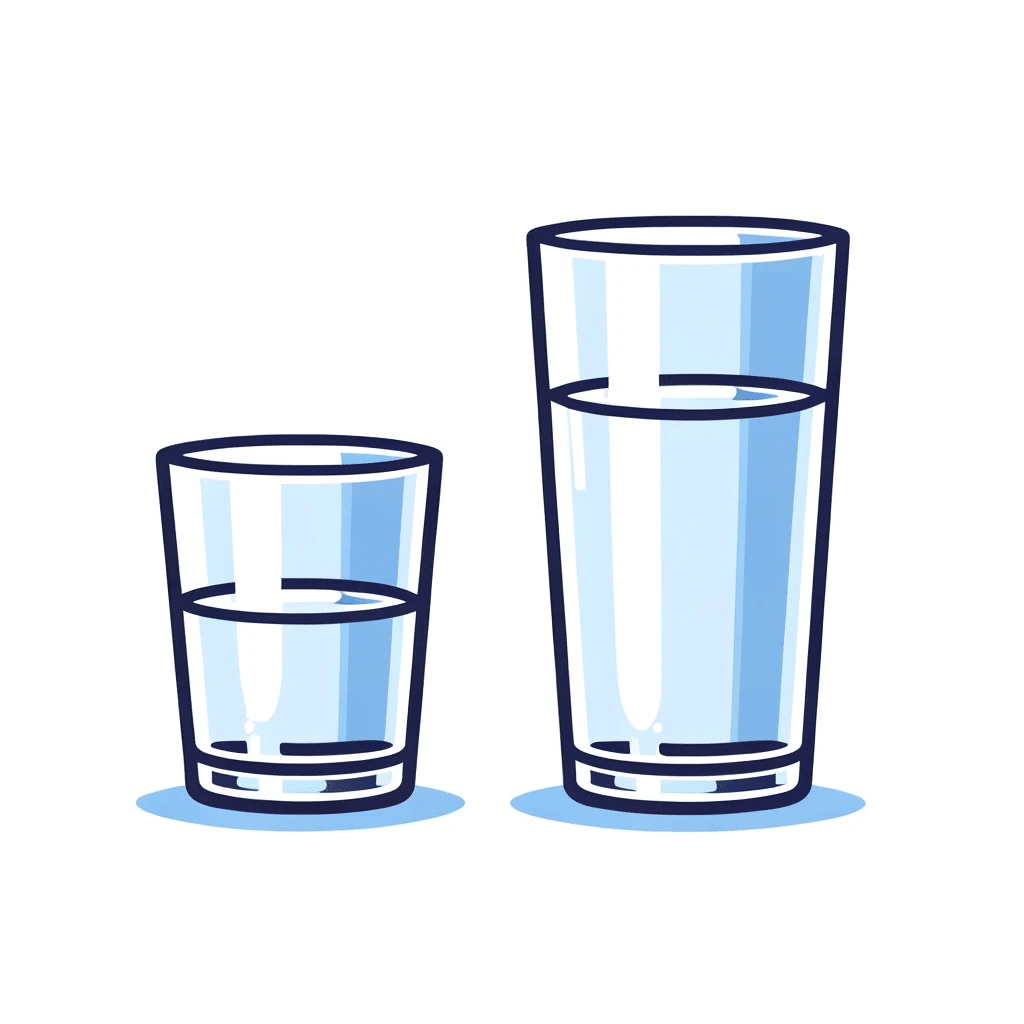 two glasses of water